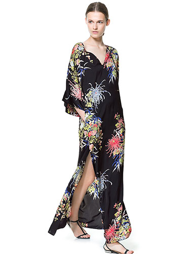 Zara Printed Dress: This kimono-style maxi can easily take you from ...